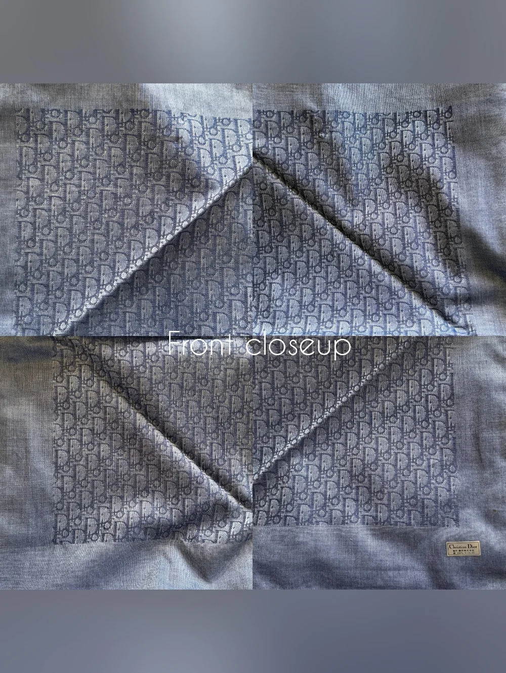 New Christian Dior Vintage Monogram Bandana Scarf Small / Handkerchief